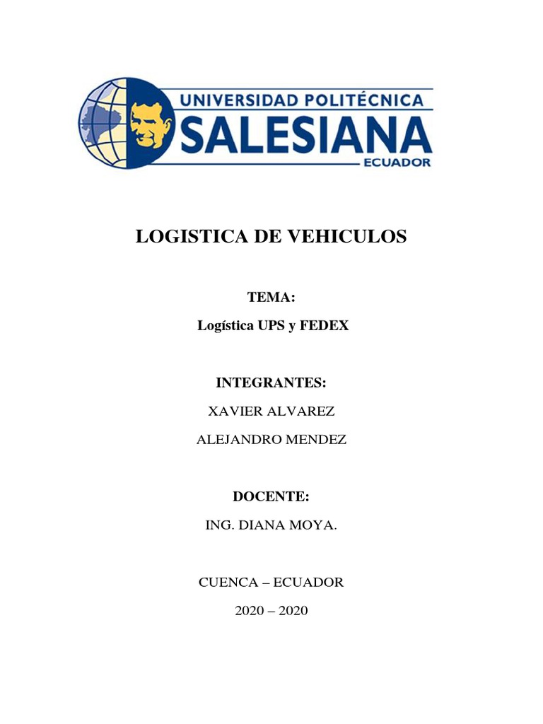 FEDEX y UPS | PDF | United Parcel Service | Logística
