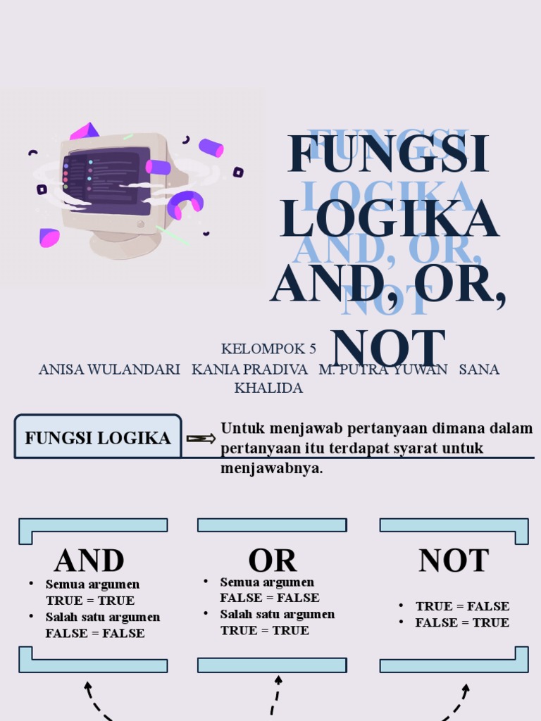 Fungsi Logika AND, OR, NOT dalam Excel | PDF