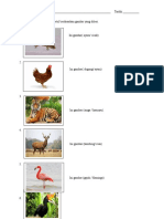 Gariskan Nama Haiwan Berdasarkan Gambar
