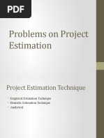 Problems On Project Estimation