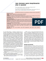 Shorter Abstinence Decreases Sperm Deoxyribonucleic Acid Fragmentation in Ejaculate