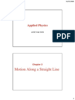 Motion Along A Straight Line: Applied Physics