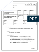 SOP For Handling of Rejected Raw Material