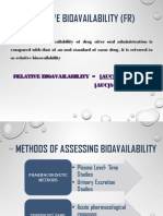 Relative Bioavailability (FR) : Relative Bioavailability (AUC) Test (Dose) STD (AUC) STD (Dose) Test