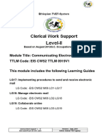 Module Title: Communicating Electronically TTLM Code: Eis Cws2 TTLM 0919V1