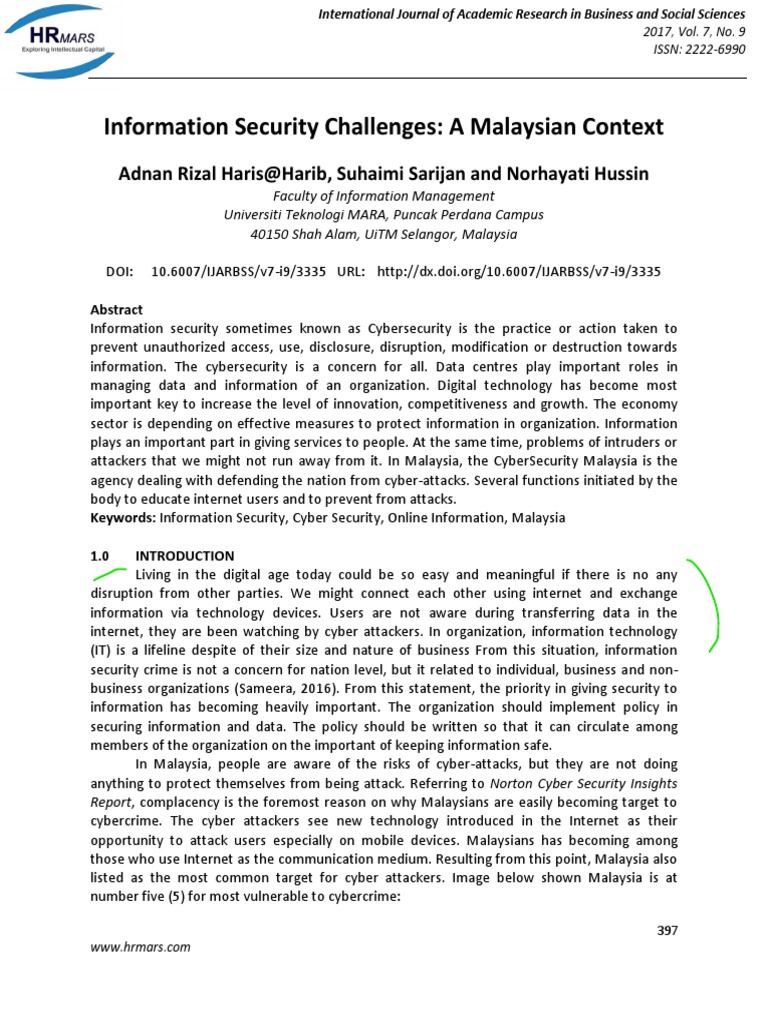 Malaysian Information Security Challenges | PDF | Computer Security ...