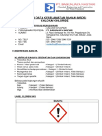 MSDS GHS Calcium Chloride