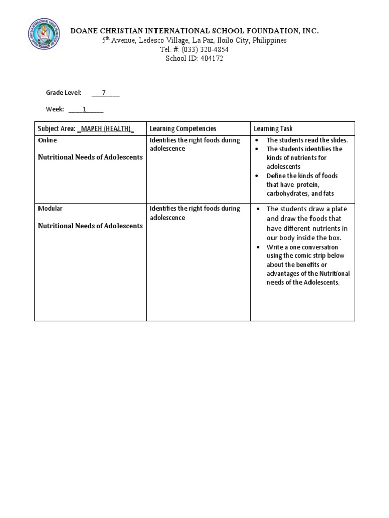 Doane Christian International School Foundation, Inc PDF Classical