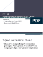 PI2133 Pemrograman Berorientasi Objek: Minggu 1 - Pengenalan Dan Sejarah PBO - Konseptual Objek Model