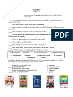 Long Test: Instructions: Write The Letter of Your Choice On The Space Provided Before The Item Number. Choose