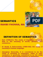 Semantics: Rahmi Fhonna, Ma