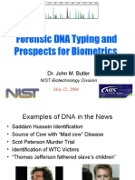 Forensic DNA Typing and Prospects For Biometrics: Dr. John M. Butler