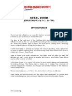 Project Report On Steel Door