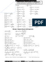 Derivative Integration Formulas