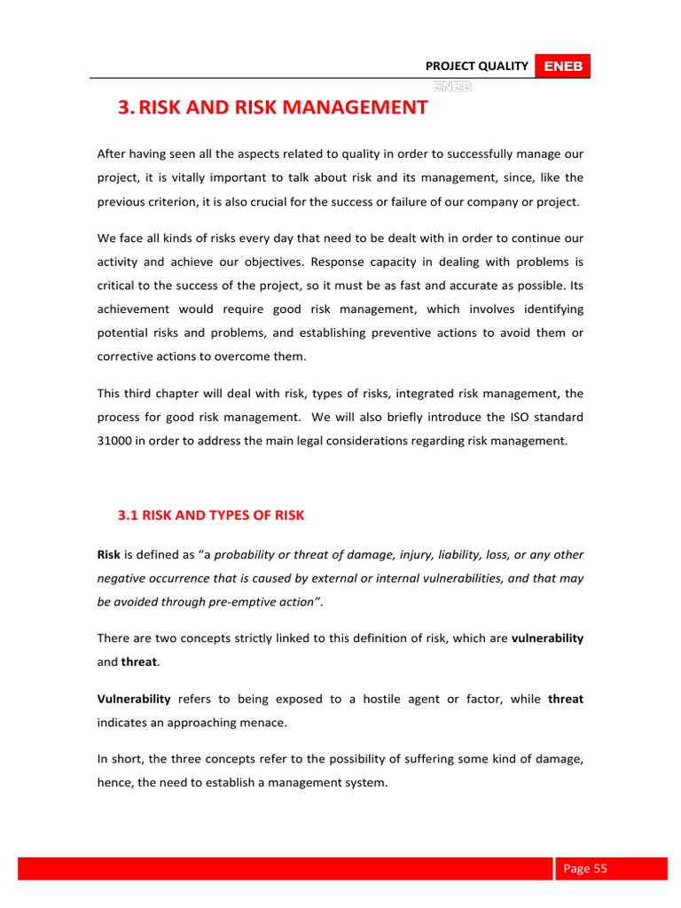 PQU.M3 Module 3 Risk and Risk Management | PDF | Risk | Risk Management