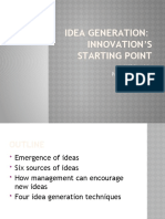 Idea Generation: Innovation'S Starting Point: HSBC Article Prema Basargekar