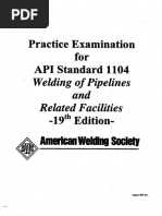 Code API  1104  Sample Exam 2001