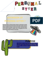 Definision of Personal Letter ?: Purpose