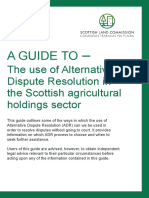 Dispute Resolution in The Scottish Agricultural Holdings Sector