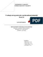 Uvođenje Novog Proizvoda U Prehrambenoj Industriji Web 2.0 Grupa 19