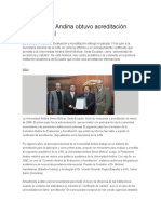 Universidad Andina obtuvo acreditación internacional