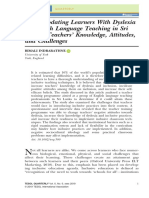 Accommodating Learners With Dyslexia in English Language Teaching in Sri Lanka: Teachers' Knowledge, Attitudes, and Challenges