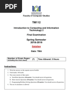 Introduction To Computing and Information Technology 2 Final Examination