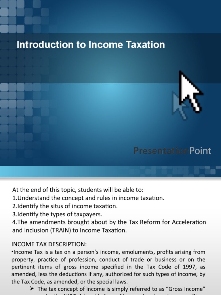 Overview of Income Taxation Concepts | PDF | Gross Income | Income Tax