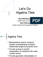Lets Do Algebra Tiles