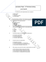 CBIP UT Thickness L2 Specific Sample Examination PDF