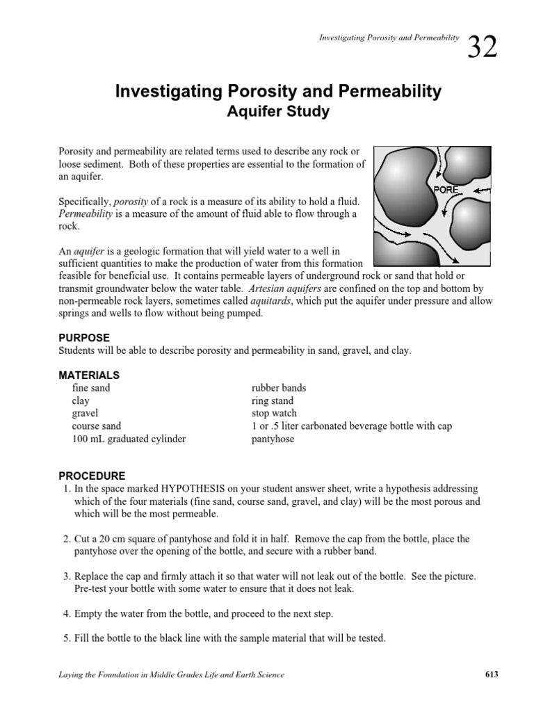 Porosity and Permeability in Aquifers | PDF | Aquifer | Permeability ...