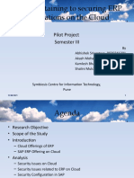 Issues Pertaining To Securing ERP Applications On The Cloud: Pilot Project Semester III