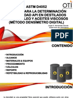 ASTM D4052 - Método para Determinar La Gravedad API Por Densimetro Digital en Derivados Del Petróleo