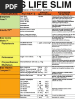 Download HisWellnesscom - BIOS LIFE SLIM - Product Information Summary by HisWellness SN49160323 doc pdf