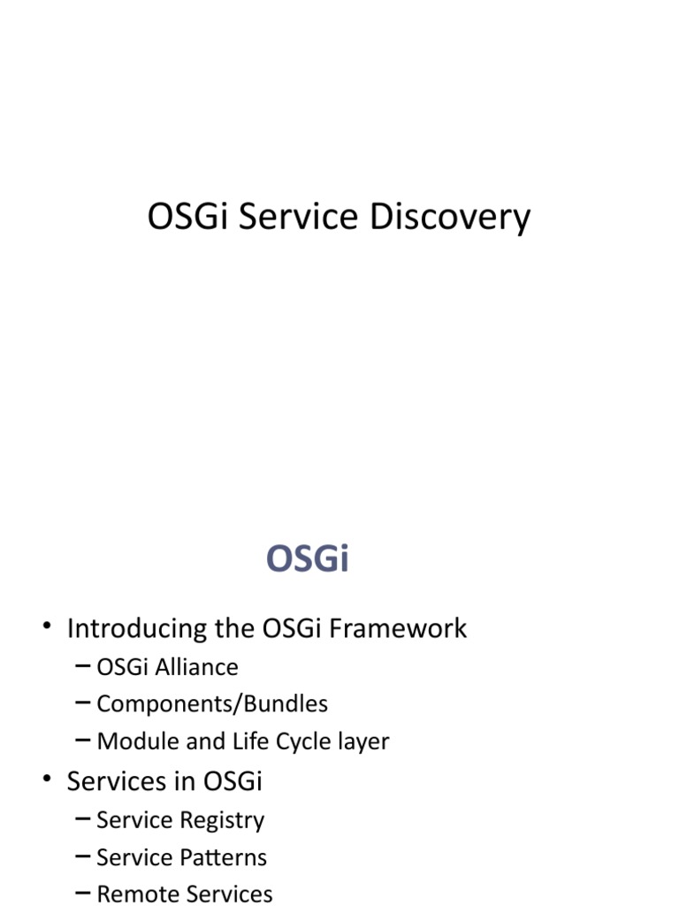 OSGi Service Registry Overview | PDF | Digital Technology | Object ...