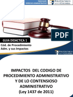 Guia Didactica 1-Primera Parte - Codigo de Proc. Administrativo y Sus Impactos PDF