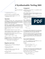 Summary of Synthesisable Verilog 2001: Numbers and Constants Assignment