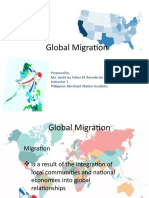 Global Migration: Prepared By: Ma. Janda Ira Felina M. Benedictos Instructor 1 Philippine Merchant Marine Academy