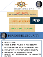 Military Science 31: Personnel Security