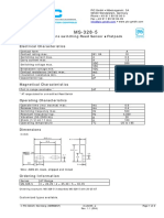 PIC GmbH Reed Sensor Electrical Characteristics