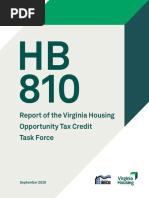 HB 810 State Tax Credit Report FINAL