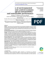 The Role of Environmental Management Control Systems For Ecological Sustainability and Sustainable Performance