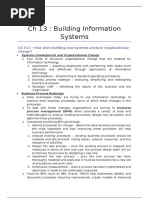 CH 13: Building Information Systems: LO 13.1 - How Does Building New Systems Produce Organizational Change?