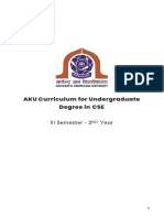 AKU Curriculum For Undergraduate Degree in CSE