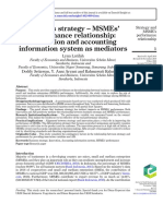 Business Strategy - MSMEs' Performance Relationship: Innovation and Accounting Information System As Mediators