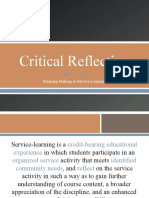 Critical Reflection: Meaning Making in Service-Learning