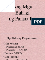 Bahagi NG Pananalita