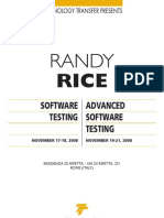 Randy: Software Advanced Software Testing Testing