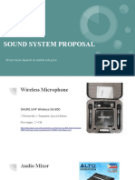 Sound System Proposal