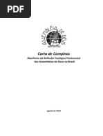 Carta de Campinas - Manifesto da Reflexão Teológica Pentecostal das Assembleias de Deus no Brasil